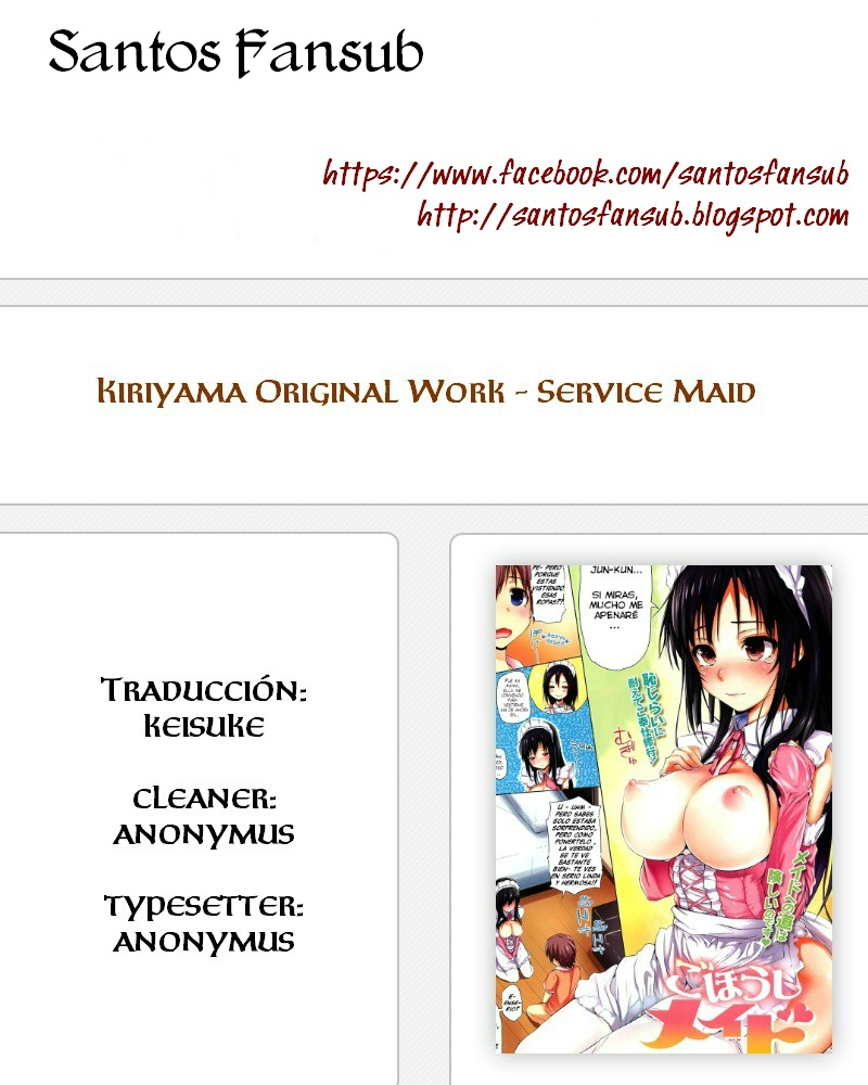 [Kiriyama] Gohoushi Maid | Service Maid (COMIC HOTMiLK 2012-04) [Spanish] [Santos Scans] [桐山] ごほうしメイド (コミックホットミルク 2012年4月号) [スペイン翻訳]