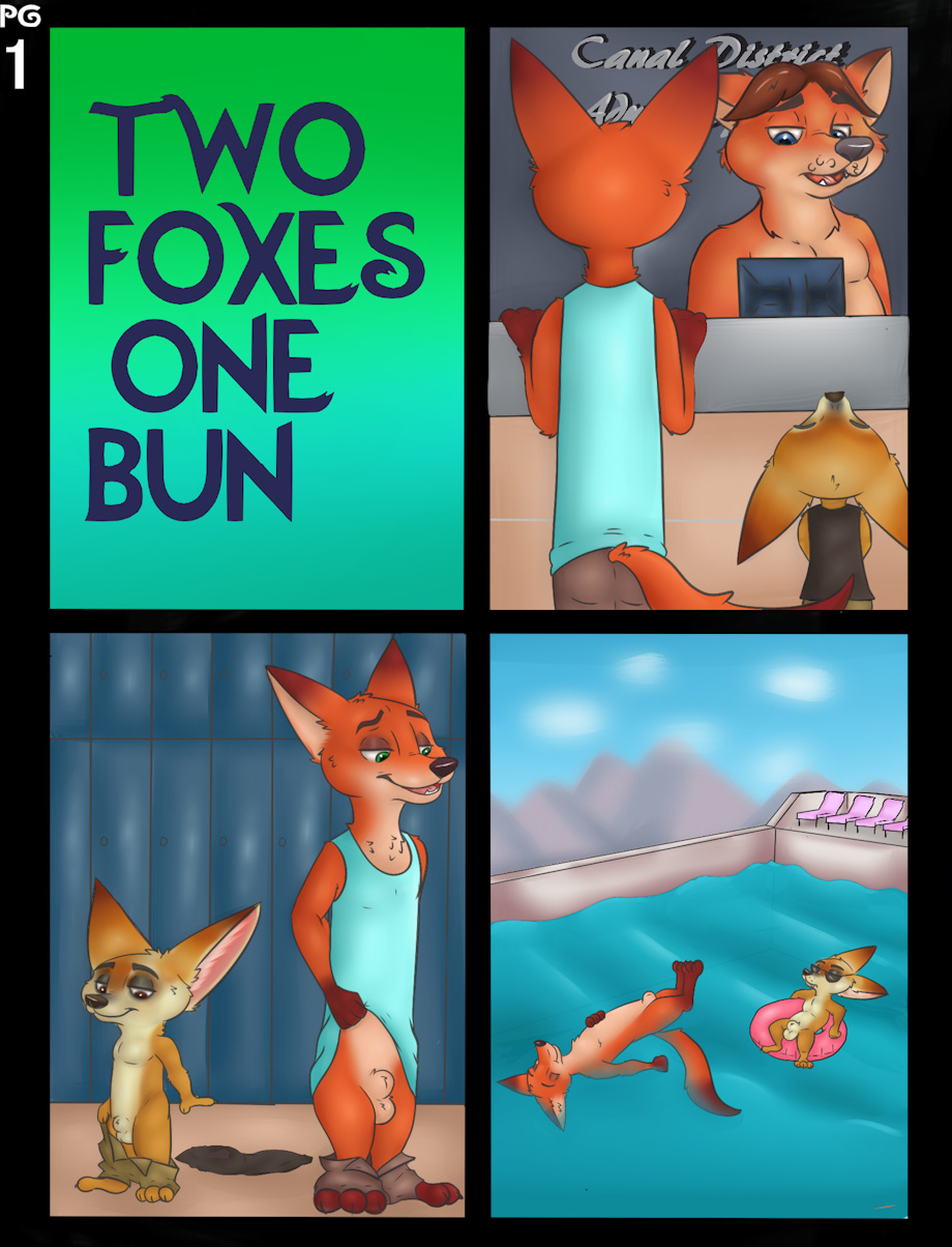(joswigei)Two foxes one bun 